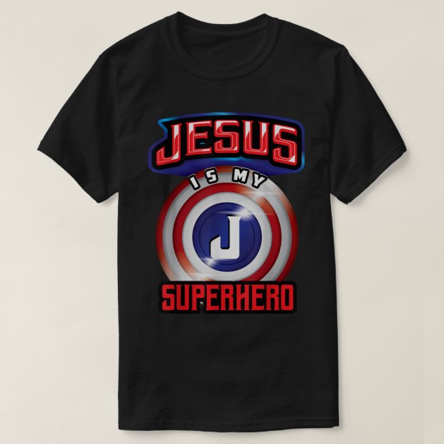 Camiseta Jesus Is My Superhero Design (Diseño del anverso)