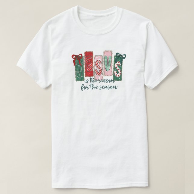 Camiseta Jesus is the reason for the season (Diseño del anverso)
