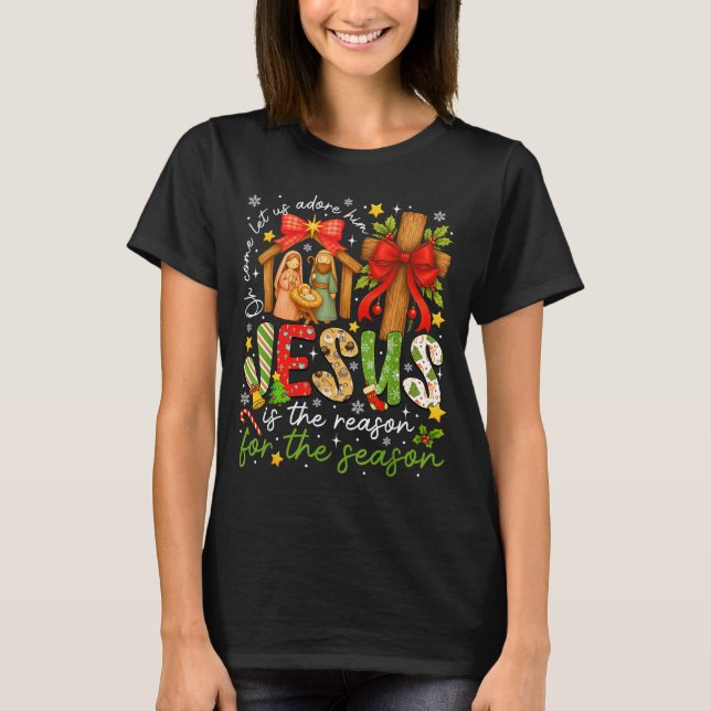 Camiseta Jesus Is The Reason For The Season Christian Chris (Anverso)