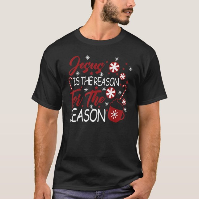 Camiseta Jesus is the reason for the season Christmas tree (Anverso)