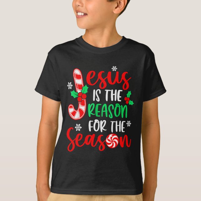Camiseta Jesus Is The Reason For The Season Christmas Xmas  (Anverso)
