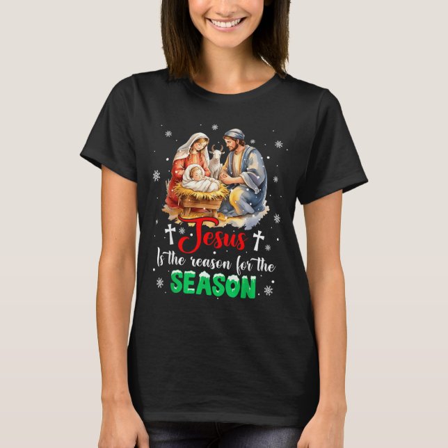 Camiseta Jesus Is The Reason For The Season Christmas Xmas  (Anverso)
