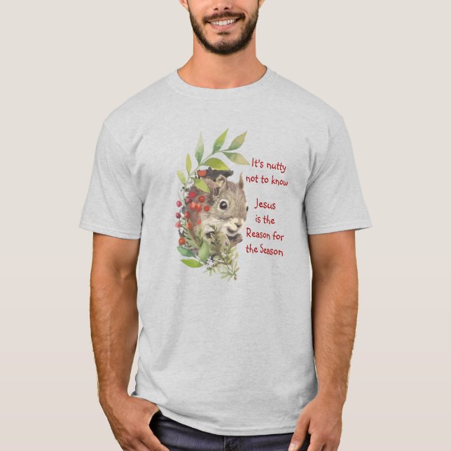 Camiseta "Jesus is the reason for the season" Fun Squirrel  (Anverso)