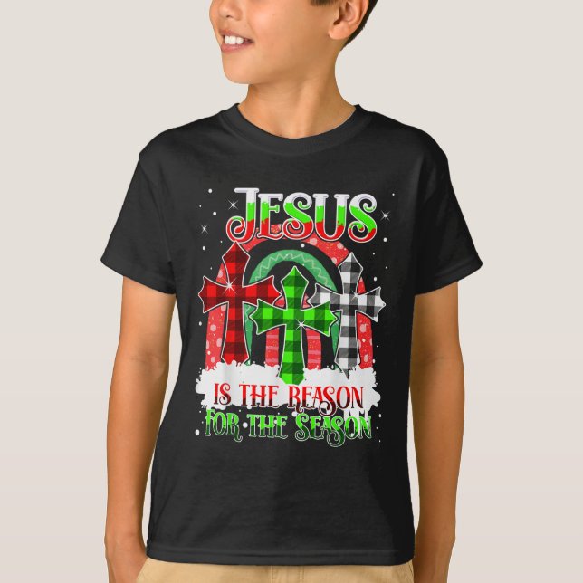 Camiseta Jesus Is The Reason For The Season Rainbow Christm (Anverso)