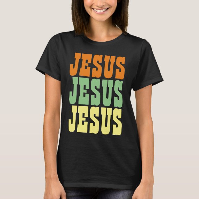 CAMISETA JESÚS JESÚS JESÚS TIPOGRAFÍA (Anverso)