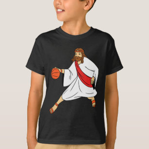 Camiseta Jesús jugando básquetbol 1