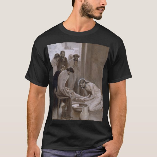 Camiseta Jesús lavando los pies de sus discípulos (Anverso)