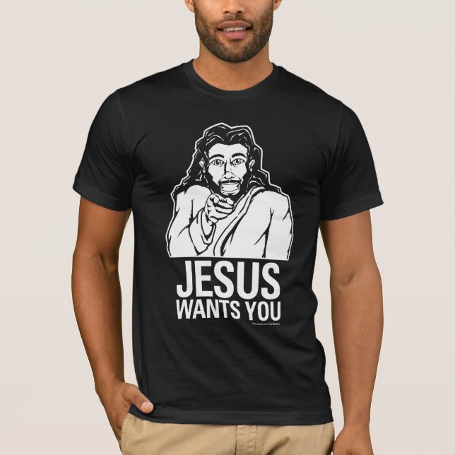 Camiseta Jesús le quiere (el negro) (Anverso)