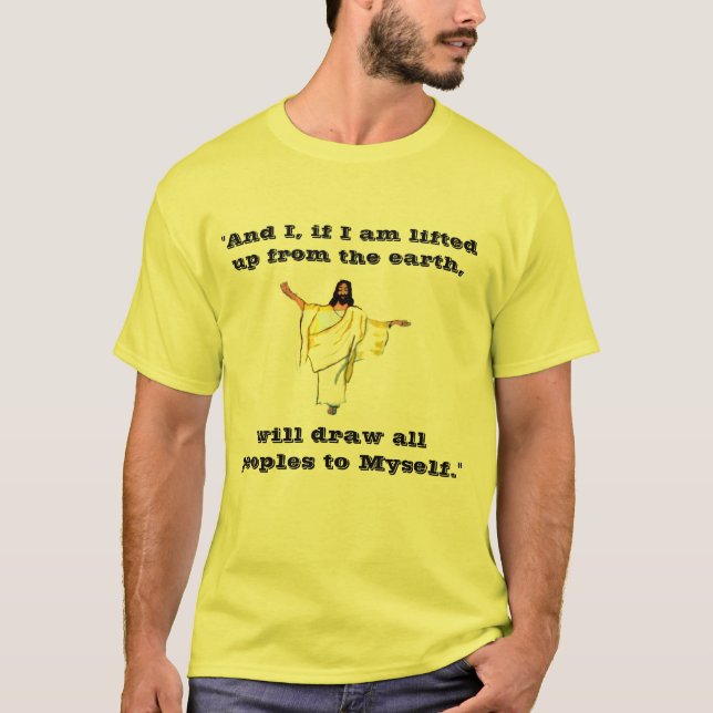 CAMISETA JESÚS, LEVANTADO DE LA TIERRA (Anverso)
