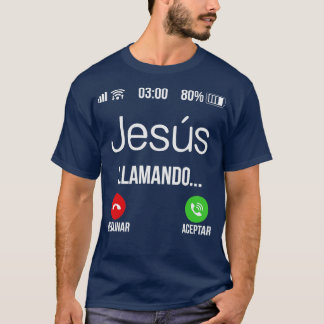 Camiseta Jesús llamando Jesús llama cristiano español