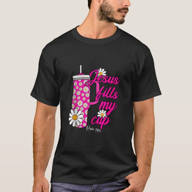 Camiseta Jesús Llena Mis Flores De Marea Cups Retro Cristia (Anverso)