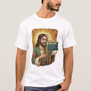 Camiseta Jesús llorando Error de sintaxis Programador de co