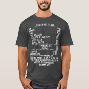 Camiseta Jesús Lo Pagó Todo En La Cruz Cristiana Jesús fai