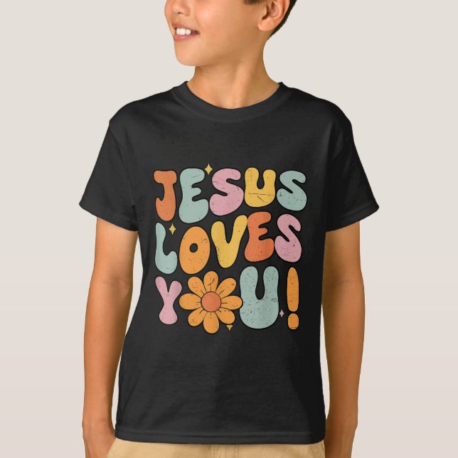 Camiseta Jesus Loves You Christian Teen Girl God Sister Goo (Anverso)