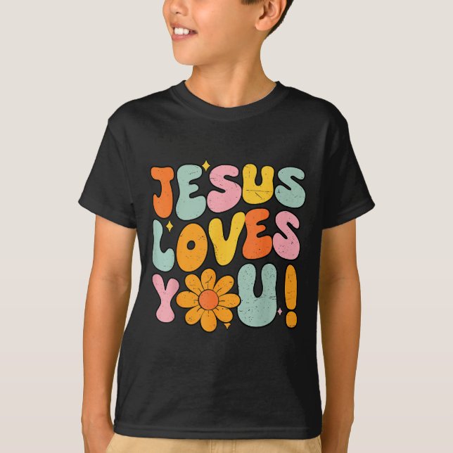 Camiseta Jesus Loves You Christian Teen Girl God Sister Goo (Anverso)
