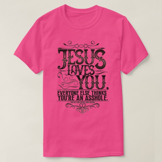 Camiseta Jesus Loves You White (Diseño del anverso)