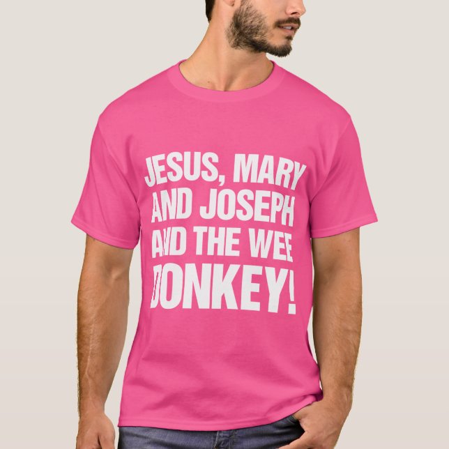 Camiseta Jesús María Y José Y El Burro Occidental (Anverso)