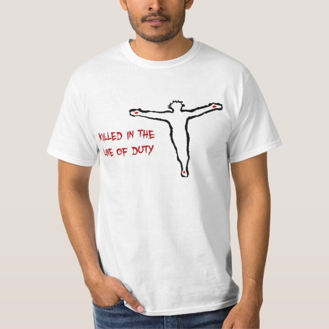 Camiseta Jesús "mató en que cristiano del cumplimiento del (Anverso)