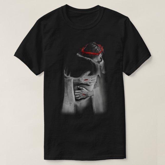 Camiseta Jesús Me Abrazó Jesús Abrazándome De Dios Abraza A (Diseño del anverso)