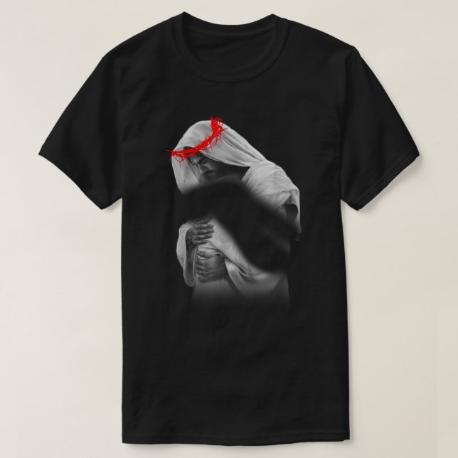 Camiseta Jesús Me Abrazó Jesús Abrazándome De Dios Abraza A (Diseño del anverso)
