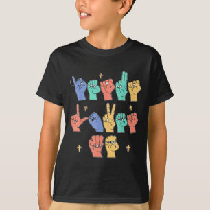 Camiseta Jesús Me Ama Asl Cristiano Jesús Niño Usted Sig