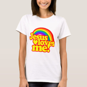 Camiseta Jesús me ama (con el arco iris)