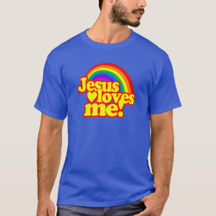 Camiseta Jesús me ama (con el arco iris)