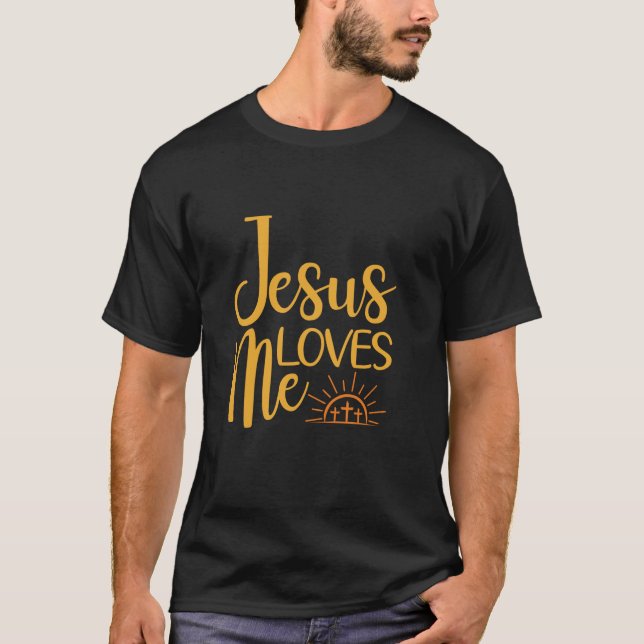 Camiseta Jesús Me Ama Dios Fe Jesús (Anverso)