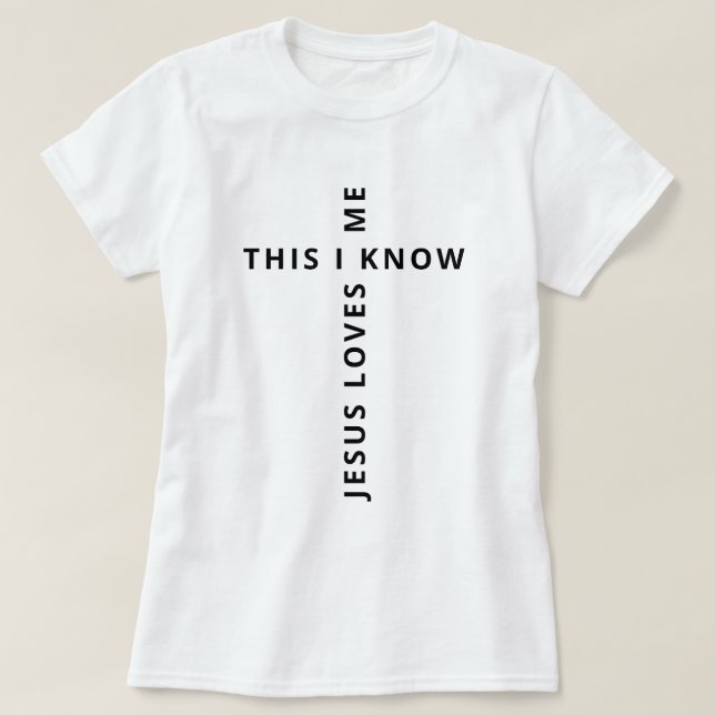 Camiseta Jesús Me Ama El Blanco (Diseño del anverso)