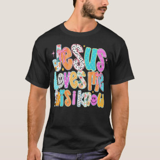 Camiseta Jesús me ama, esto lo sé Biblia cristiana preppy