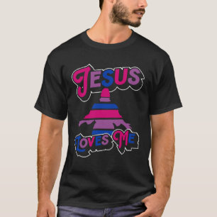 Camiseta Jesús Me Ama Iglesia Orgullo Bisexual Cristiano Fl