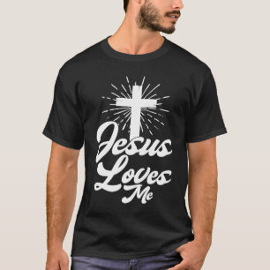 Camiseta Jesús Me Ama La Iglesia Cruza Creer Religión