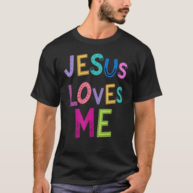 Camiseta Jesús Me Ama Religiosa Iglesia Católica Cristiana (Anverso)