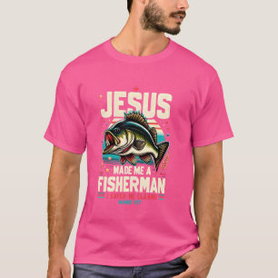 Camiseta Jesús Me Hizo Un Pescador Que Atrapé Él Limpia Jes