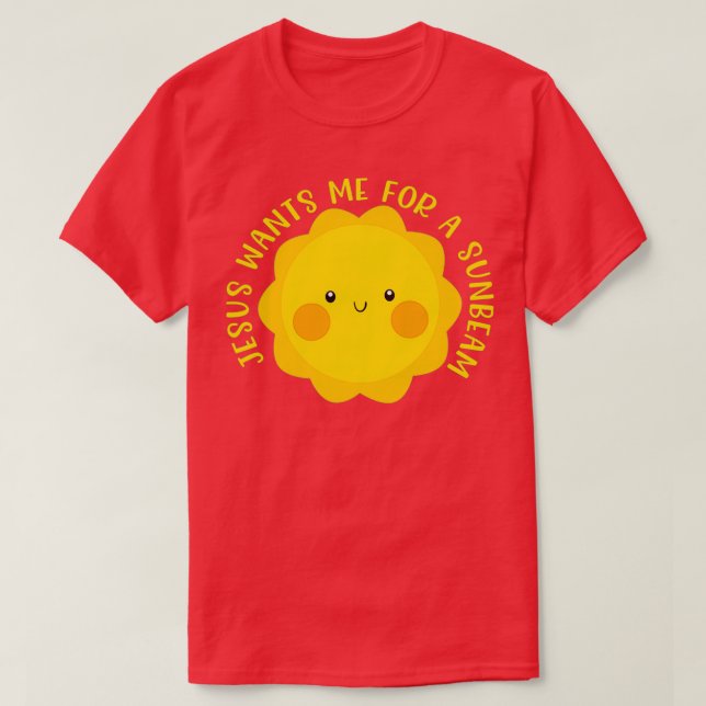Camiseta Jesús me quiere para una canción infantil Sunbeam  (Diseño del anverso)