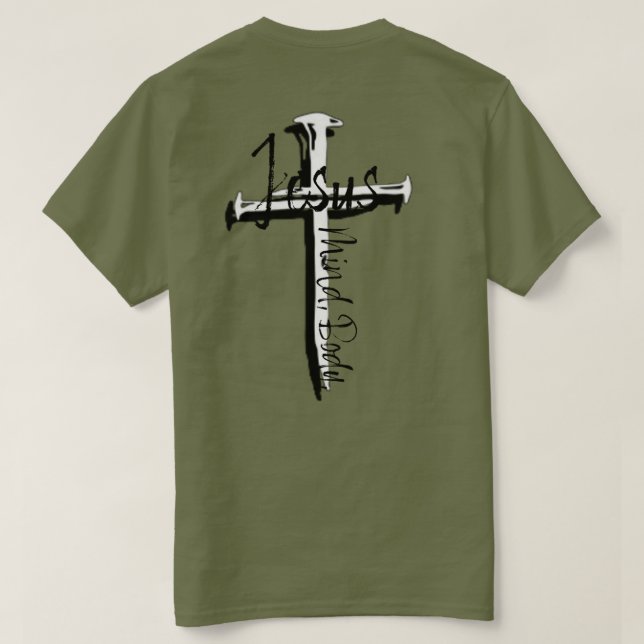 Camiseta JESÚS, Mente, Cuerpo (Reverso del diseño)