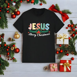 Camiseta Jesus Merry Christmas Christian Holiday