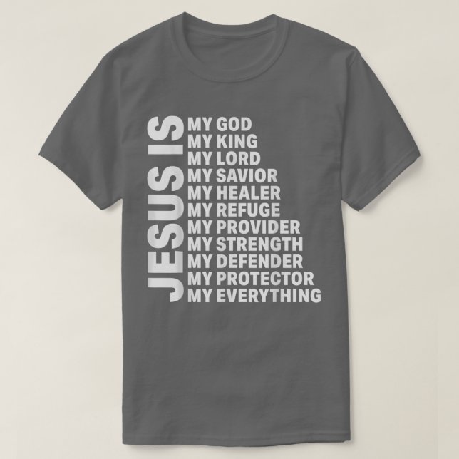 Camiseta Jesús Mi Salvador Señor Dios Cristiano Cruce a las (Diseño del anverso)
