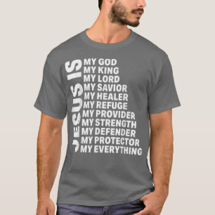 Camiseta Jesús Mi Salvador Señor Dios Cristiano Cruce a las