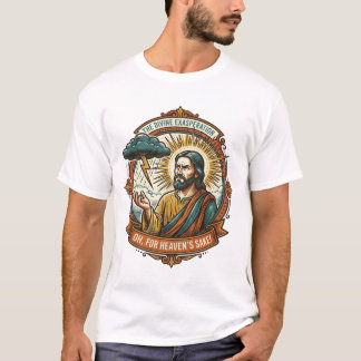 Camiseta Jesús molesto Nube oscura de lluvia Relámpago Clim