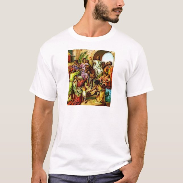 Camiseta Jesús monta el burro en Jerusalén (Anverso)