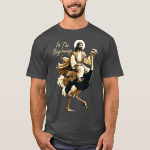 Camiseta Jesús Montando Un Ostrich 2