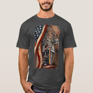 Camiseta Jesús Mujer Hijo de Dios guerrero de Cristo León d