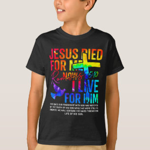 Camiseta Jesús Murió Por Mí Ahora Vivo Para Él Cristiano 
