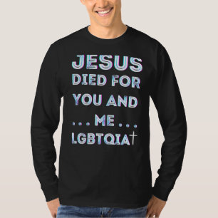 Camiseta Jesús Murió Por Tú Y Por Mí En Pascua Lgbtqia+ Lov