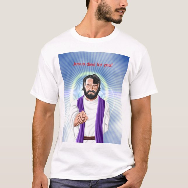 Camiseta Jesús murió por usted (Anverso)
