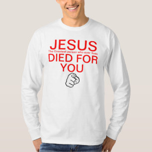 Camiseta Jesús murió por usted que señalaba el dedo