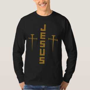 Camiseta JESUS Nail Cross Christian Faith Para Creyentes GL