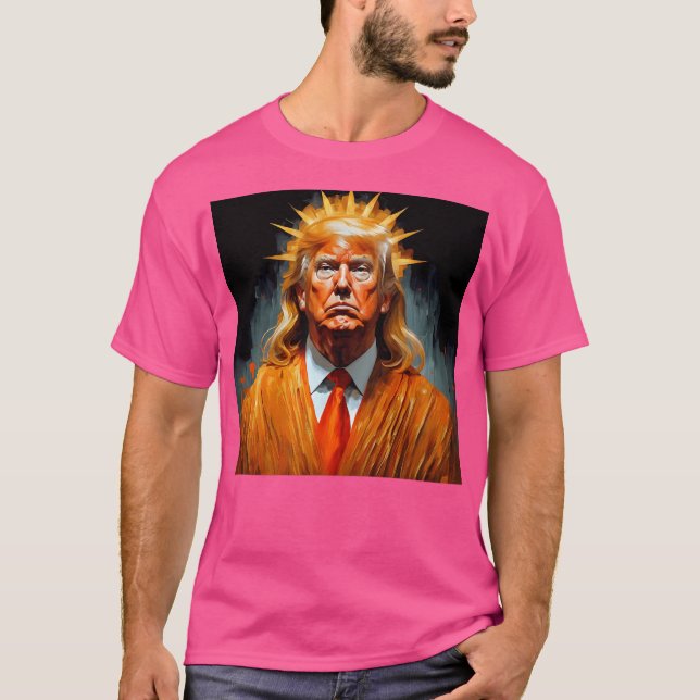 Camiseta Jesús, Naranja de Donald Trump (Anverso)