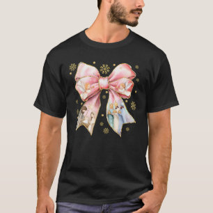 Camiseta Jesús Navidades Coquette Rosa Bow Natividad Escena